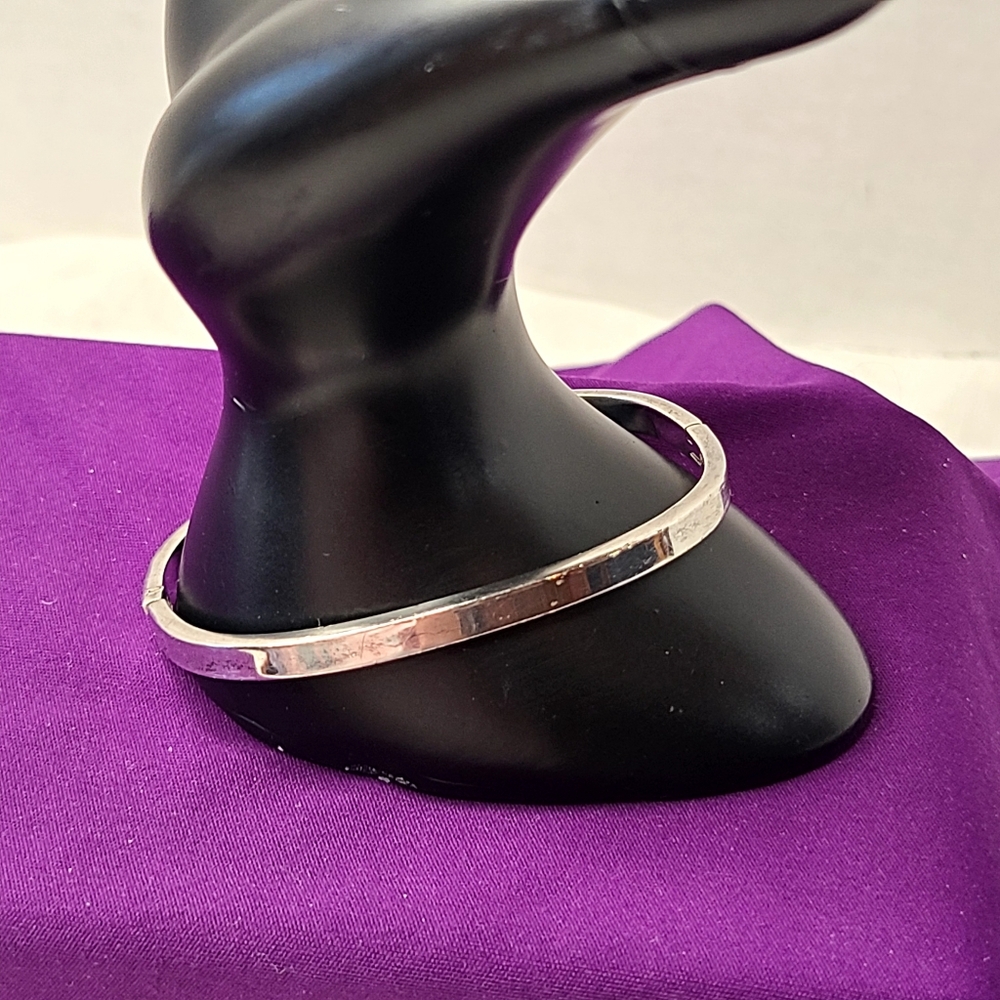 Sterling Silver Vintage Hinged Bangle Bracelet